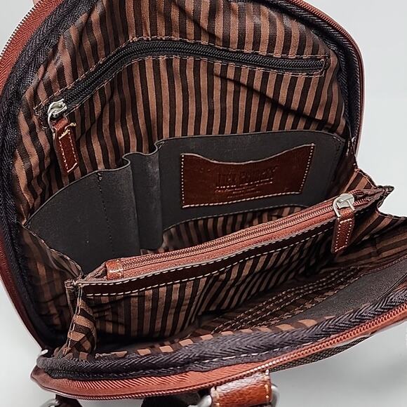 Jack Georges Voyager Small Convertible Brown Leather  Backpack Crossbody Bag main image 6